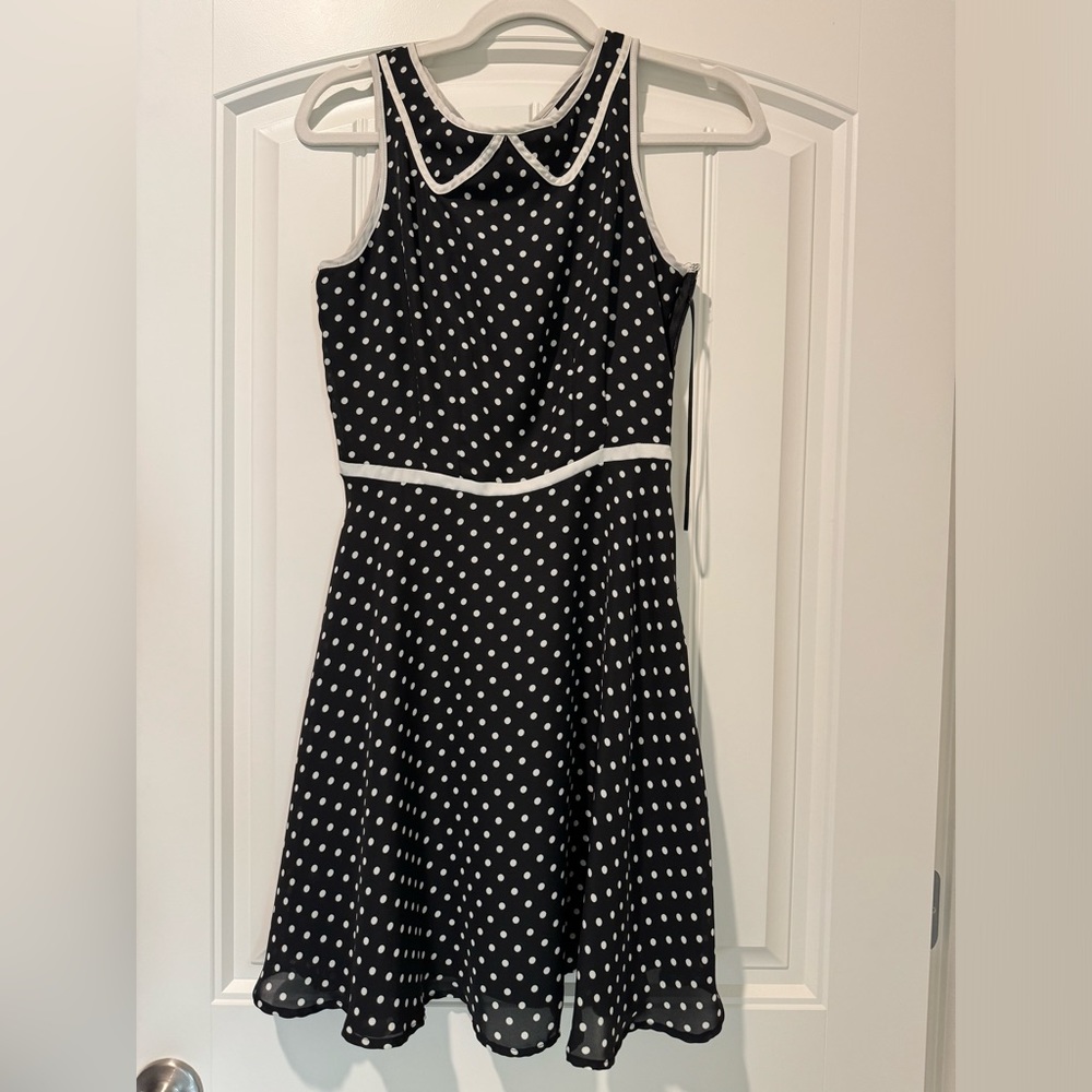 Lauren Conrad black-and-white polkadot dress